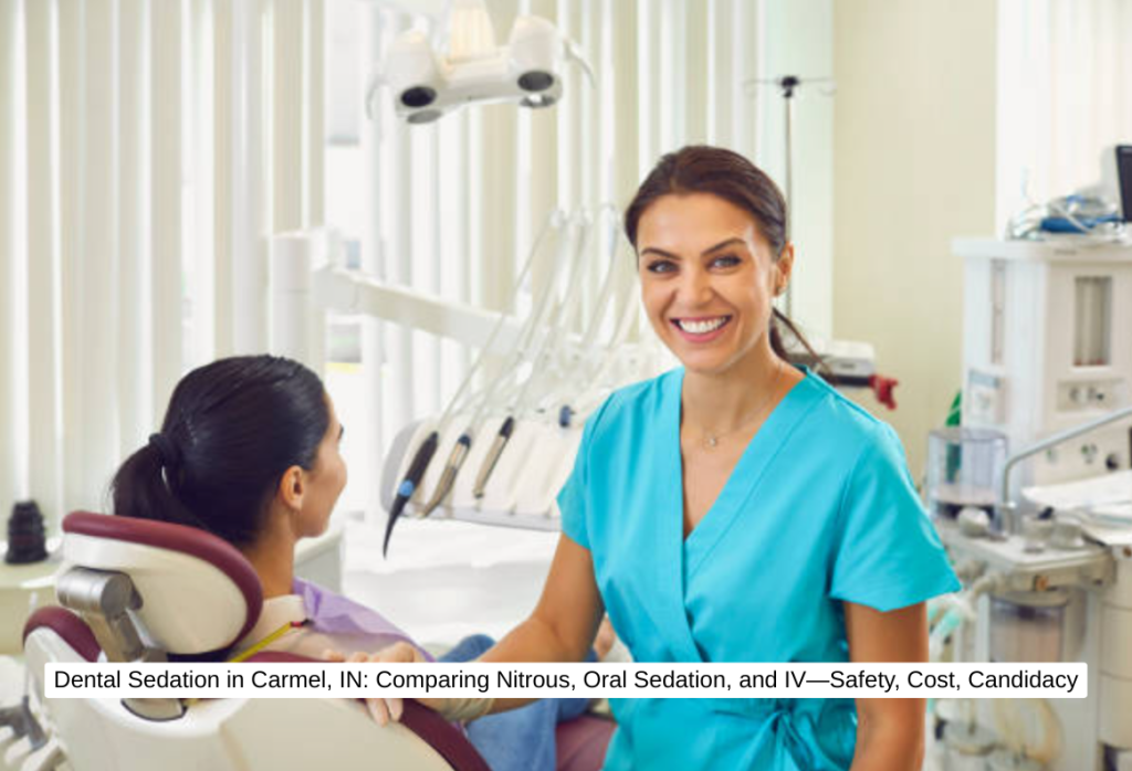 Dental Sedation in Carmel, IN Comparing Nitrous, Oral Sedation, and IV—Safety, Cost, Candidacy